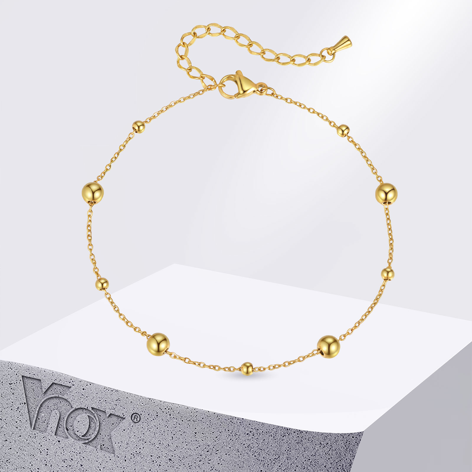 Jc Jewelry & Watches Photos - Vnox Stainless Steel Small Beads Anklets,