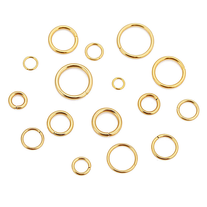 Hoop Earrings - 100pcs 3.5/4/5/6/7/8/9/10mm Every Stainless Steel PVD