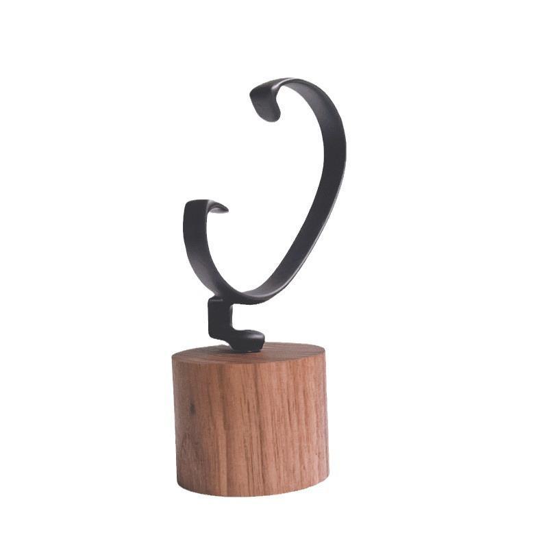 Jewelry And Watches Inc - 1PCS Wooden C-Shaped Watch Holder Jewelry