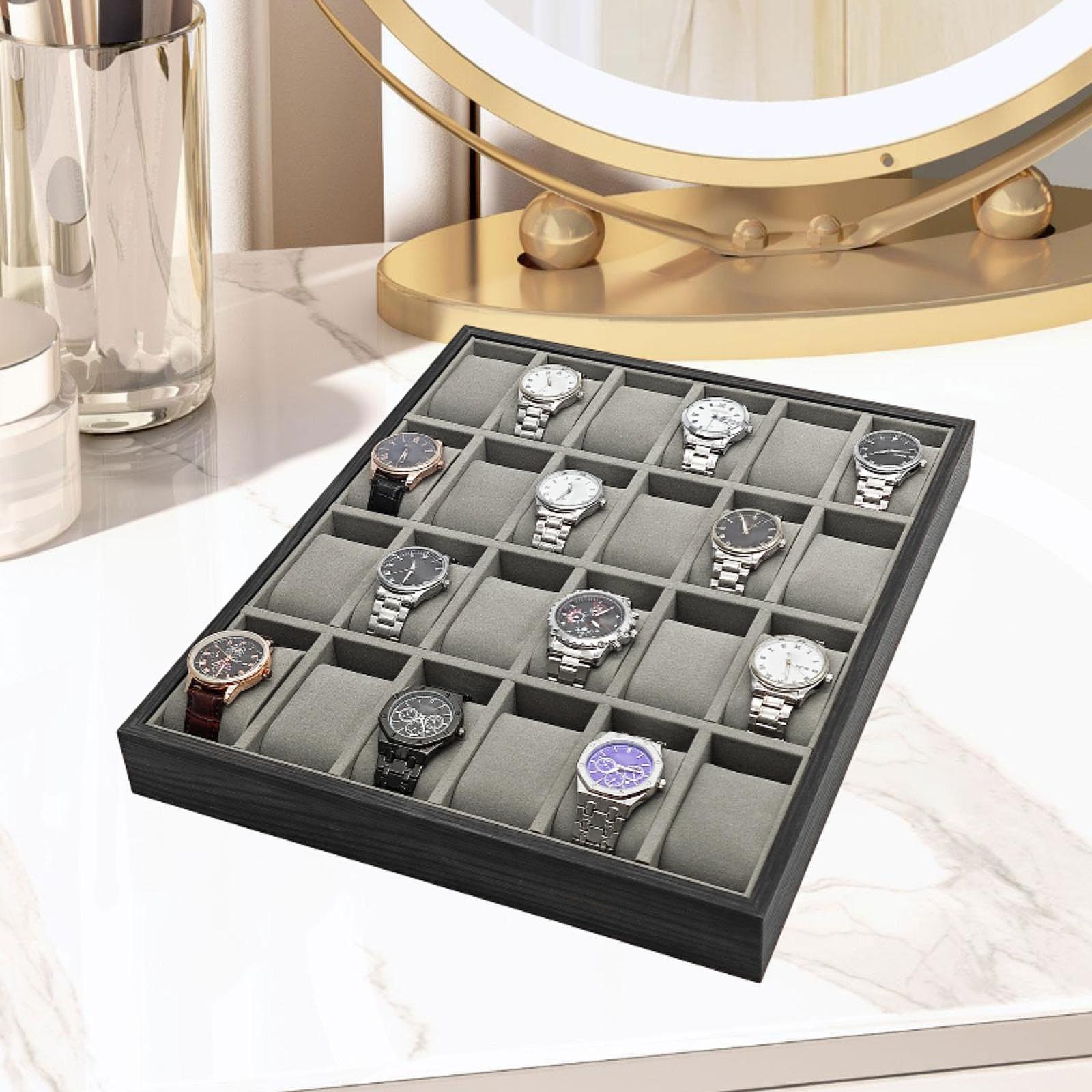 24 Slot Wooden Watch Storage T - Jewelry And Watches Exhibition ulasan dan harga