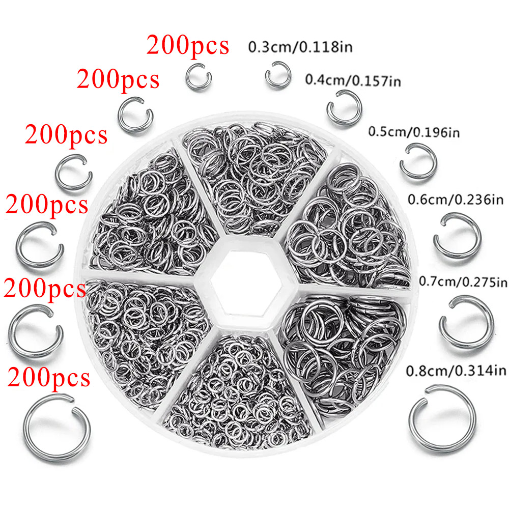 1200pcs Stainless Steel Jump R - Hoop Earrings ulasan dan harga