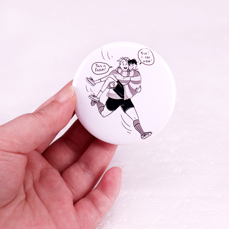 Heartstopper Pinback Button Pi - Nick'S Jewelry & Watches Reviews ulasan dan harga