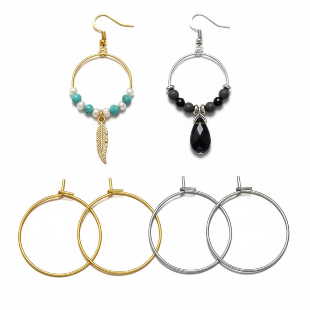 50Pcs 316 Stainless Steel 15 2 - Hoop Earrings ulasan dan harga