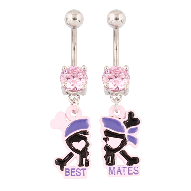 A pair Belly button ring Skull - Nick'S Jewelry & Watches Reviews ulasan dan harga