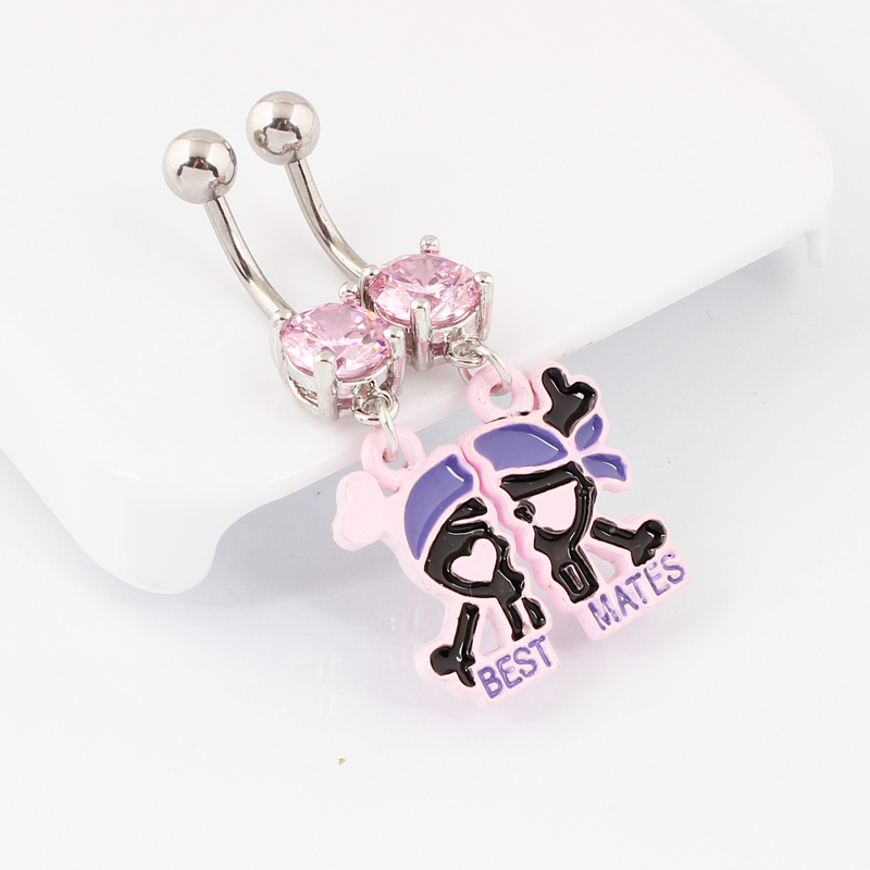 A pair Belly button ring Skull - Nick'S Jewelry & Watches Reviews ulasan dan harga