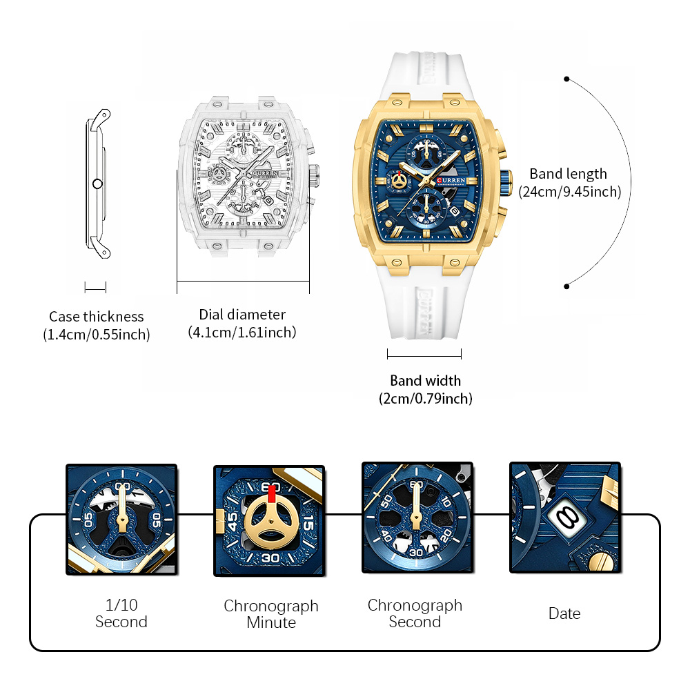 CURREN Luxury Vintage Watch fo - Jewelry For Watches ulasan dan harga