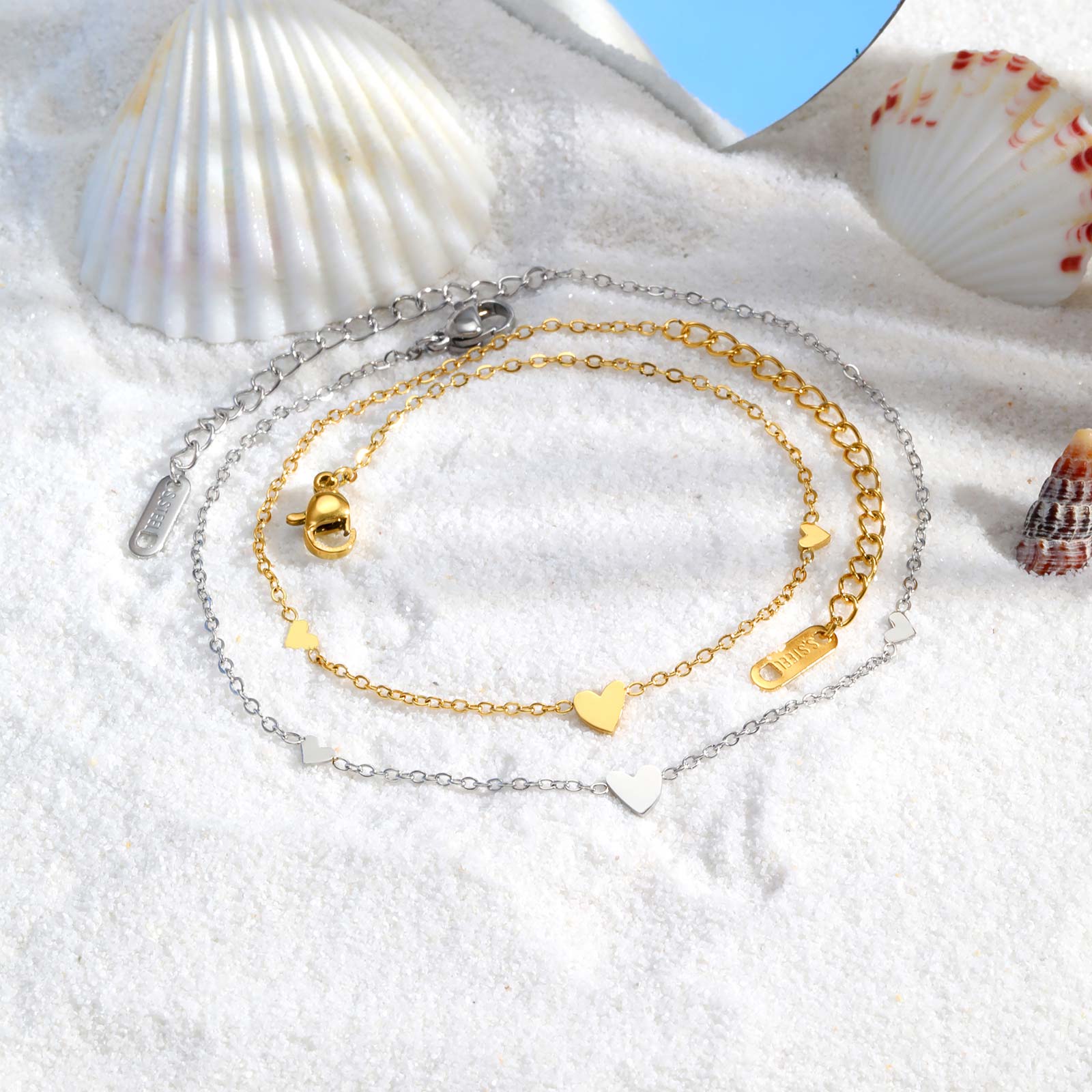 Stainless Steel Heart Anklets  - Jc Jewelry & Watches Photos ulasan dan harga