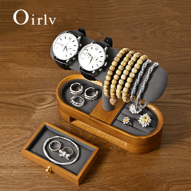Oirlv Solid Wood Watch Organiz - Jewelry And Watches Box ulasan dan harga
