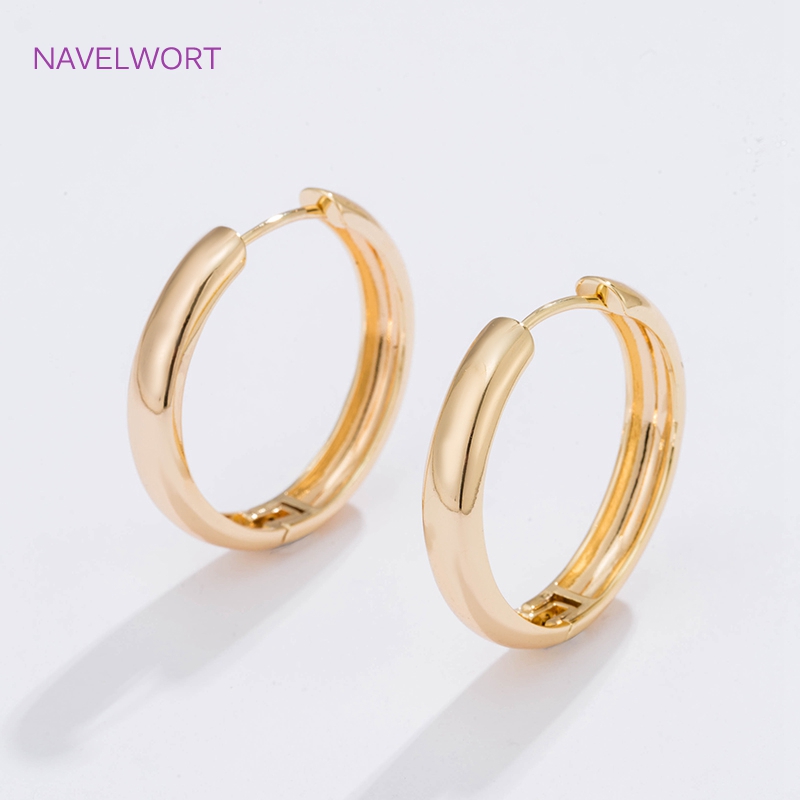 6 Sizes Gold Plated Circle Hoo - Hoop Earrings ulasan dan harga