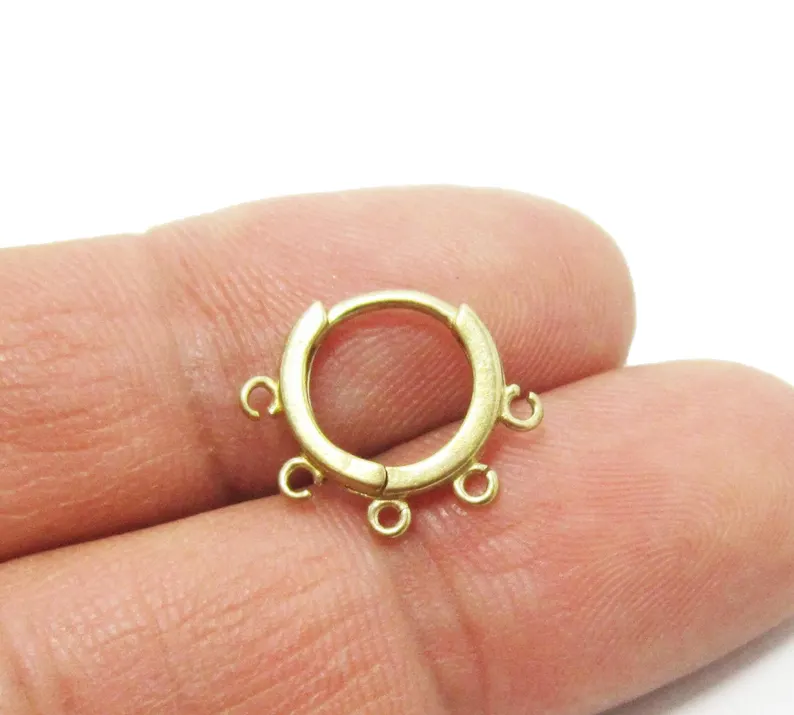 10pcs Brass Ear Hoops, Leverba - Hoop Earrings ulasan dan harga