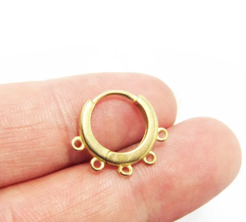 10pcs Brass Ear Hoops, Leverba - Hoop Earrings ulasan dan harga