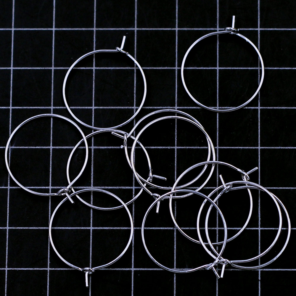 1000Pcs Silver Tone Wine Glass - Hoop Earrings ulasan dan harga