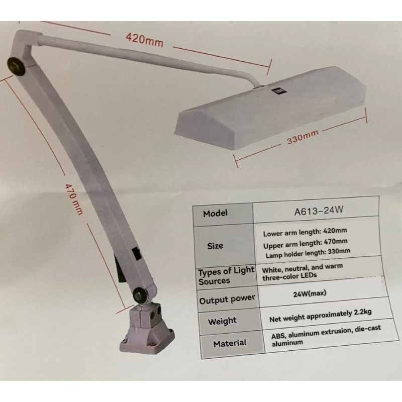 Double-Tube Work Desk Lamp Wat - Jewelry Essentials Watches ulasan dan harga