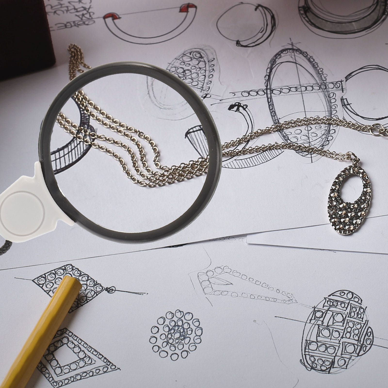 Necklace Magnifier Hanging Lou - Jewelry Essentials Watches ulasan dan harga