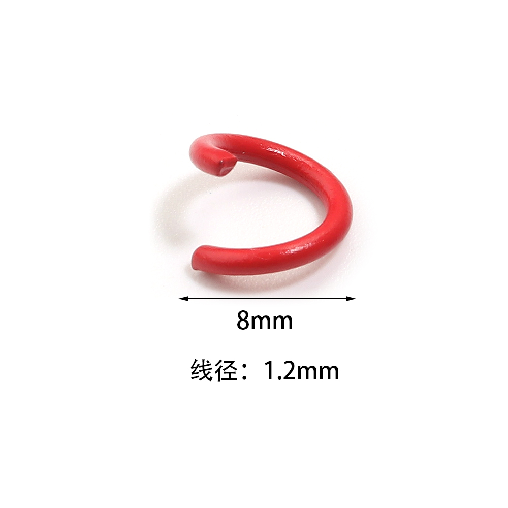 200pcs 8mm Metal Iron Colorful - Hoop Earrings ulasan dan harga