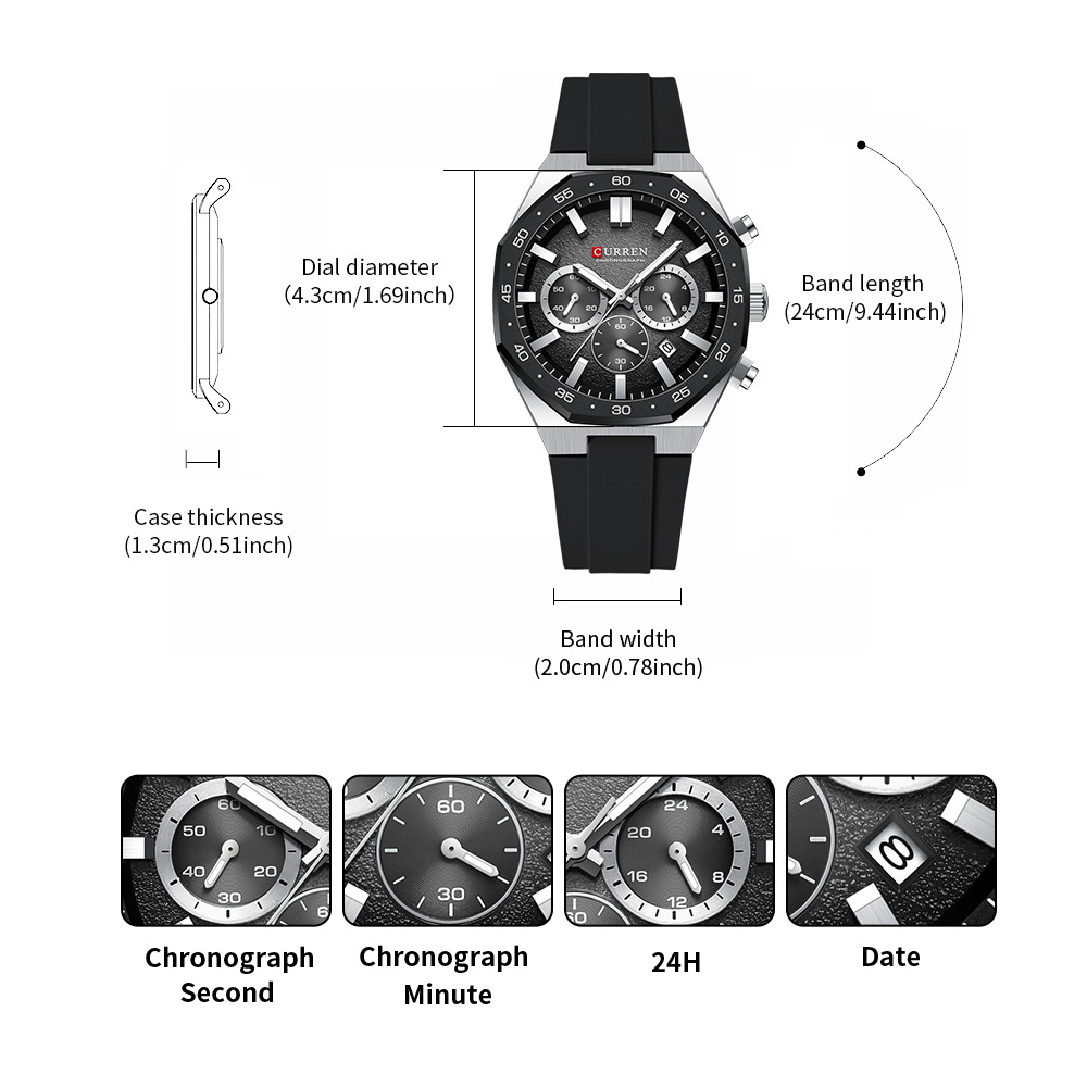 CURREN Fashion Casual Men Spor - Jewelry For Watches ulasan dan harga