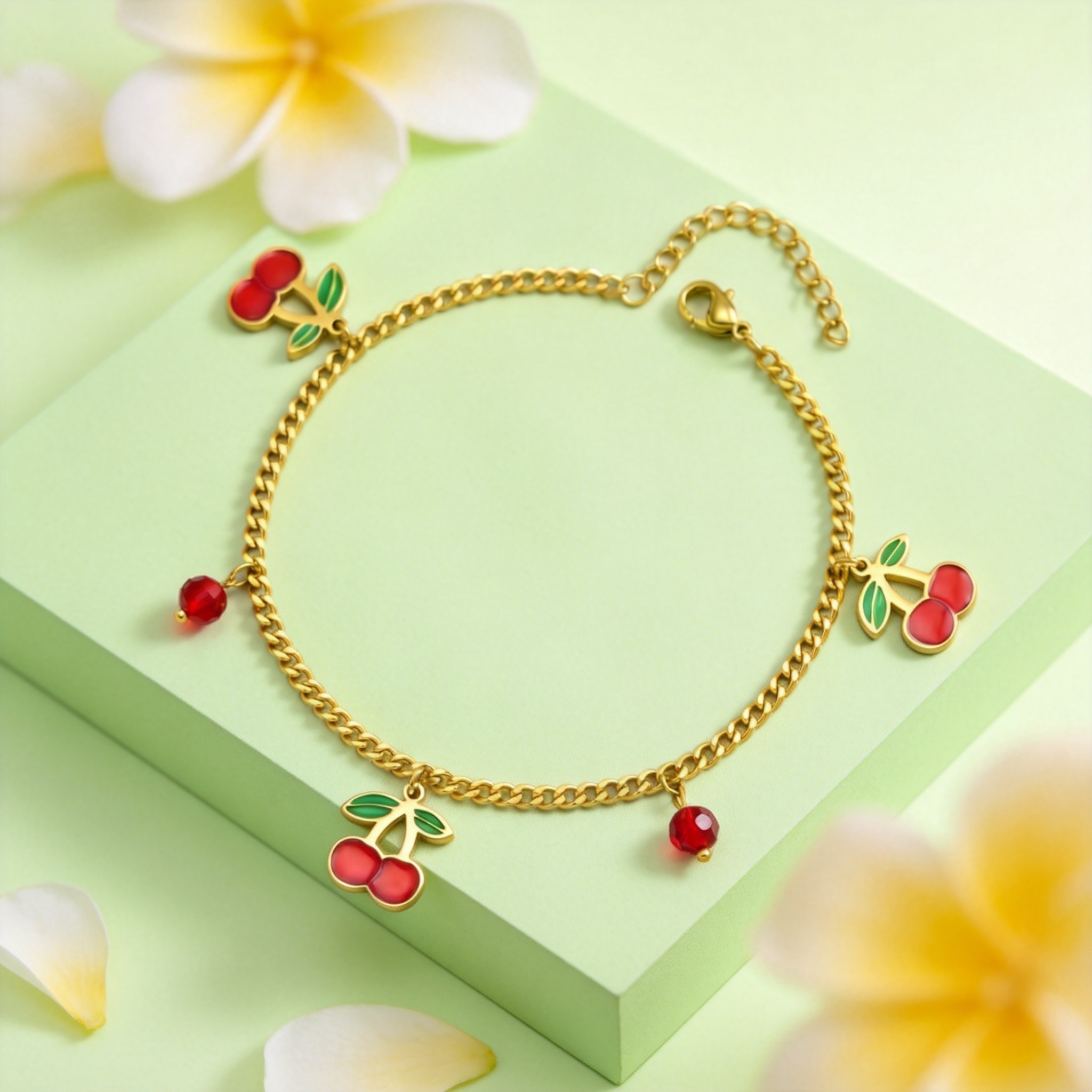 Sweet Stainless Steel Cherry A - Jc Jewelry & Watches Photos ulasan dan harga