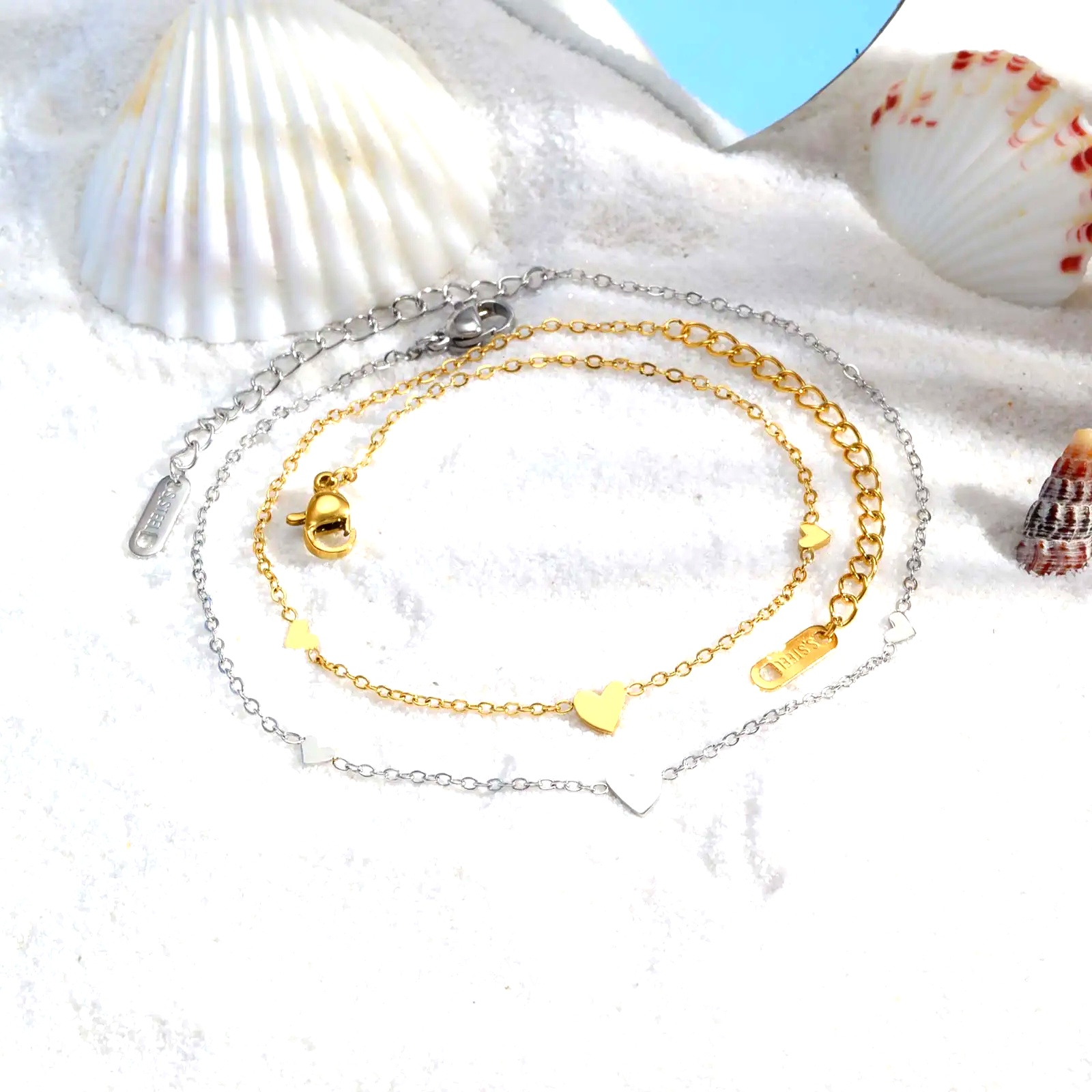 Stainless Steel Heart Anklets  - Jc Jewelry & Watches Photos ulasan dan harga