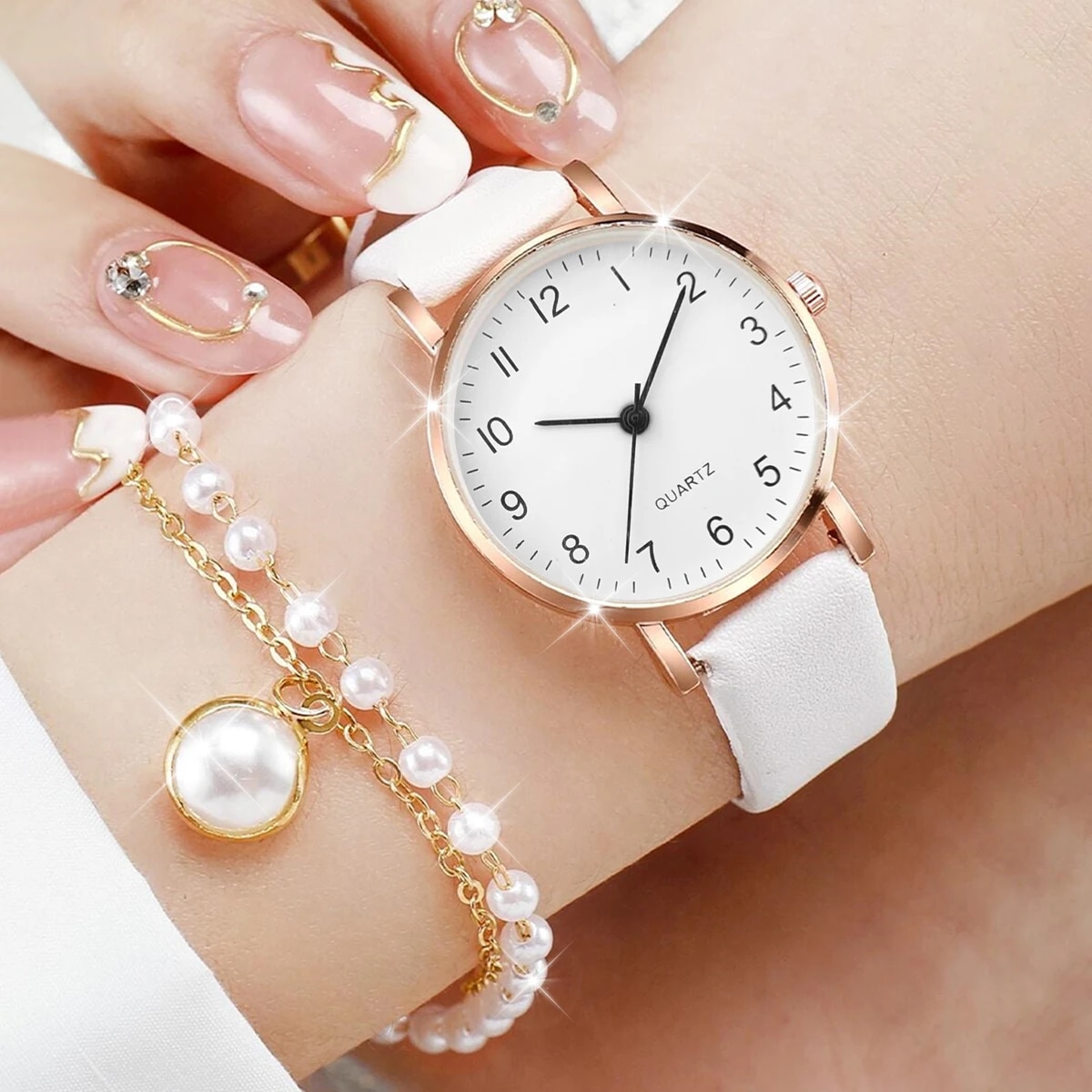Women Rose Gold Pearl Jewelry  - Jewelry Watches For Ladies ulasan dan harga